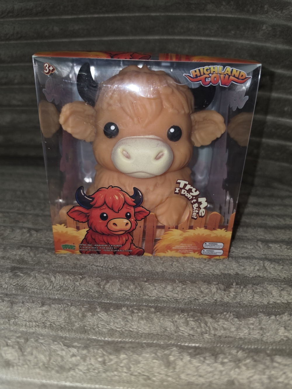 Squishy Highlanf Cow Toy - Tan Soft Collectible